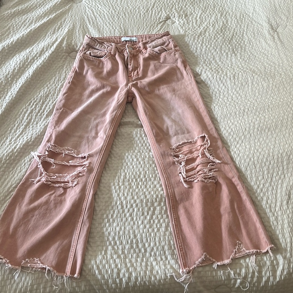 Vervet July Song - Super High Rise 90's Vintage Crop Flare Jeans